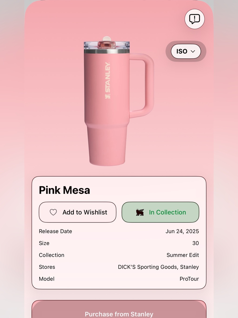 Stanley Pro tour Pink Mesa, 30 ounce - Picture 6 of 6